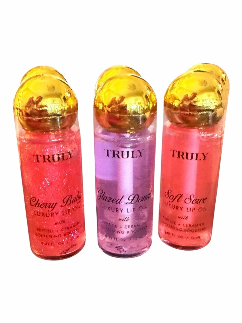 Truly Beauty Luxury Lip Oil Cherry Baby, Glazed Donut  or Soft Serve NEW